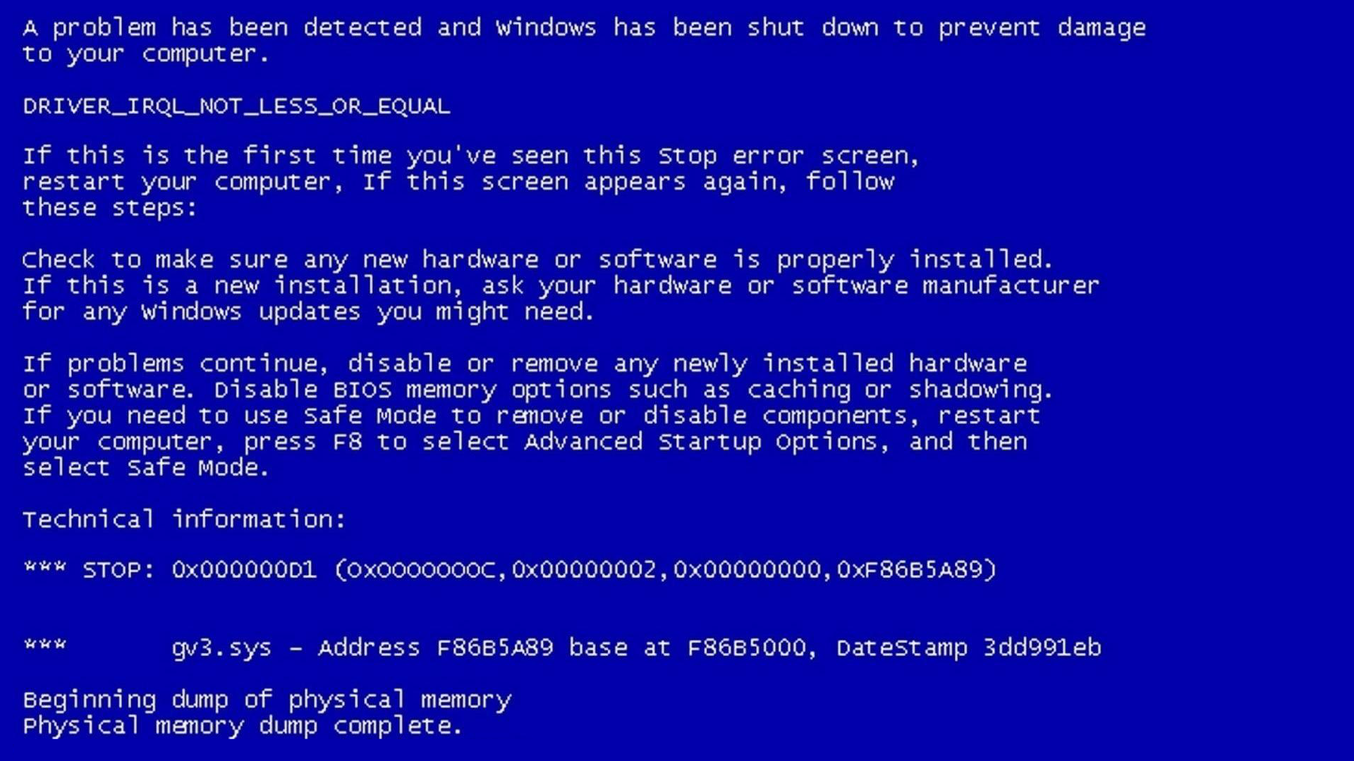 Blue Screen